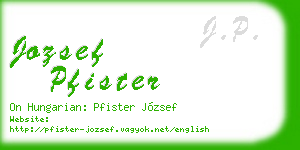 jozsef pfister business card