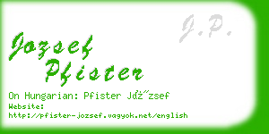 jozsef pfister business card
